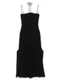 A.W.A.K.E. Mode Lip Choker midi dress - Black