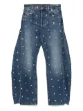 A.W.A.K.E. Mode studded wide-leg jeans - Blue