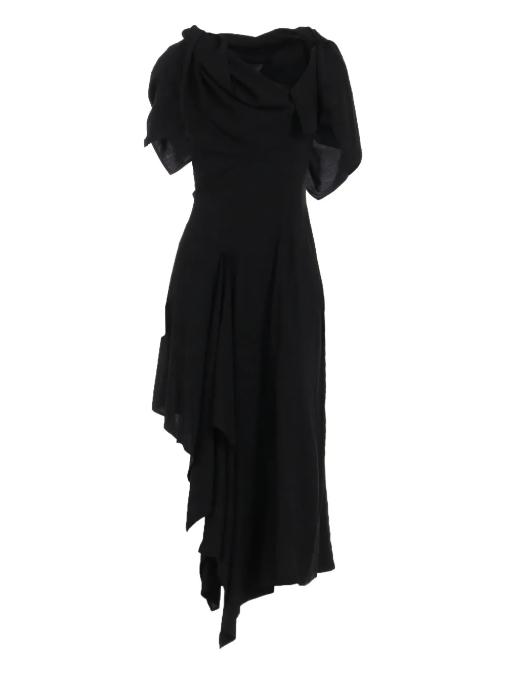 Yohji Yamamoto lace-up dress - Nero