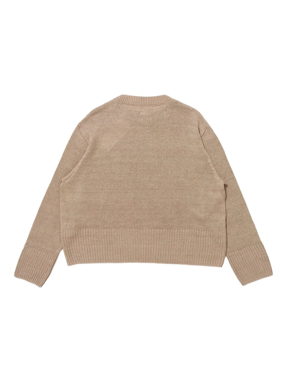 TAIGA TAKAHASHI crew-neck ribbed sweater - Beige