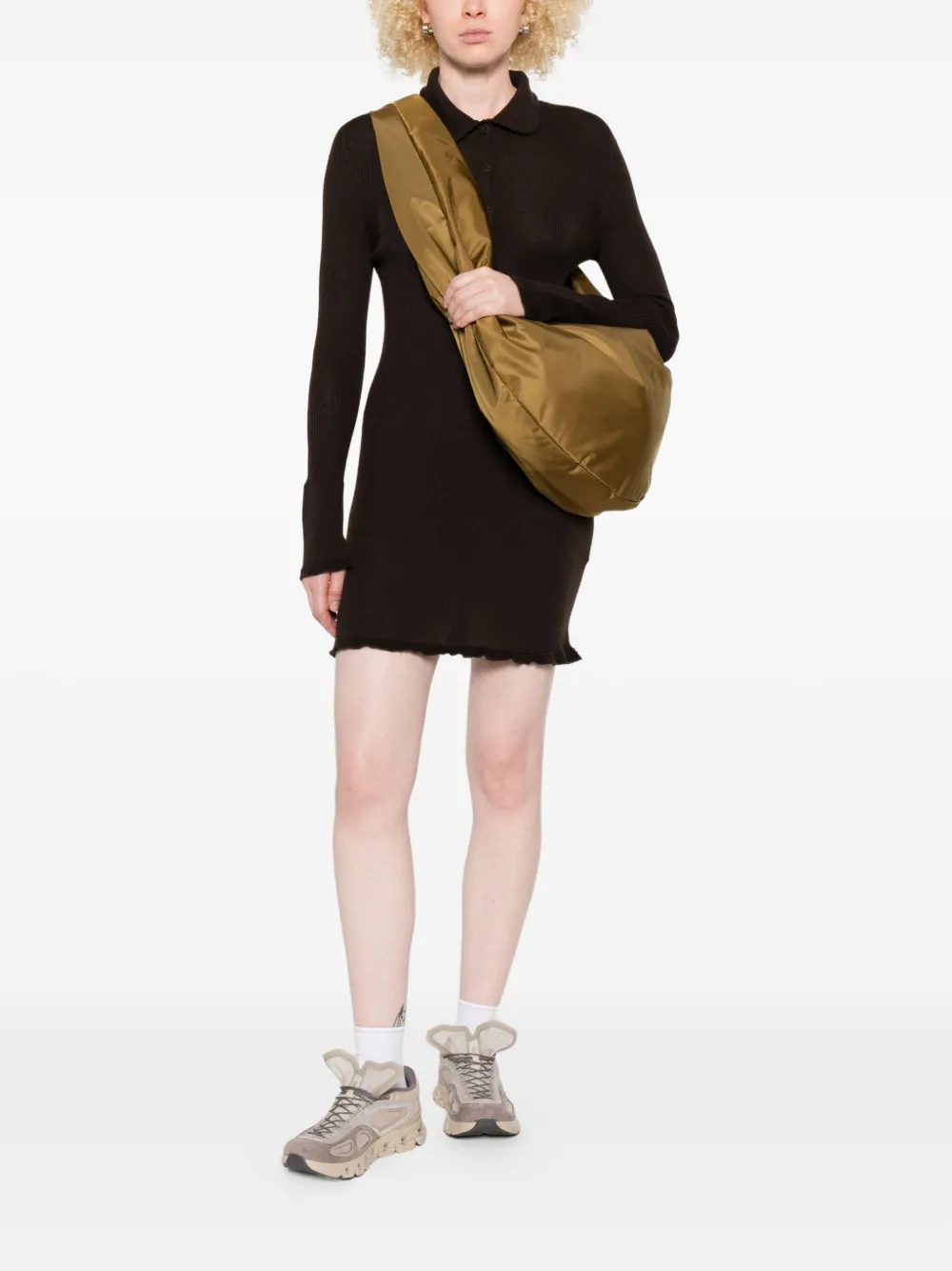 Cecilie Bahnsen Botka mini dress Bruin