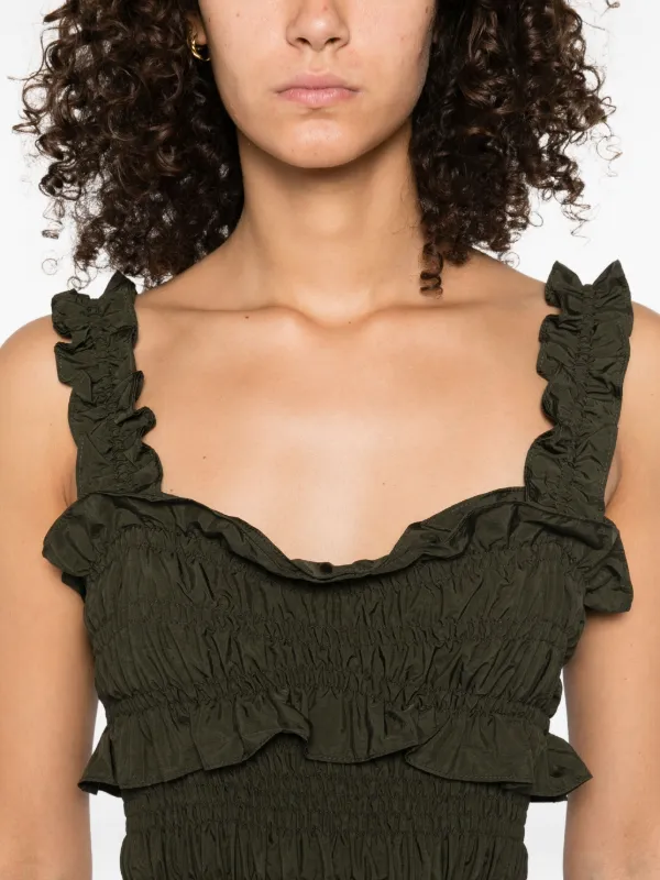 Cecilie Bahnsen Oona ミニドレス | グリーン | FARFETCH JP