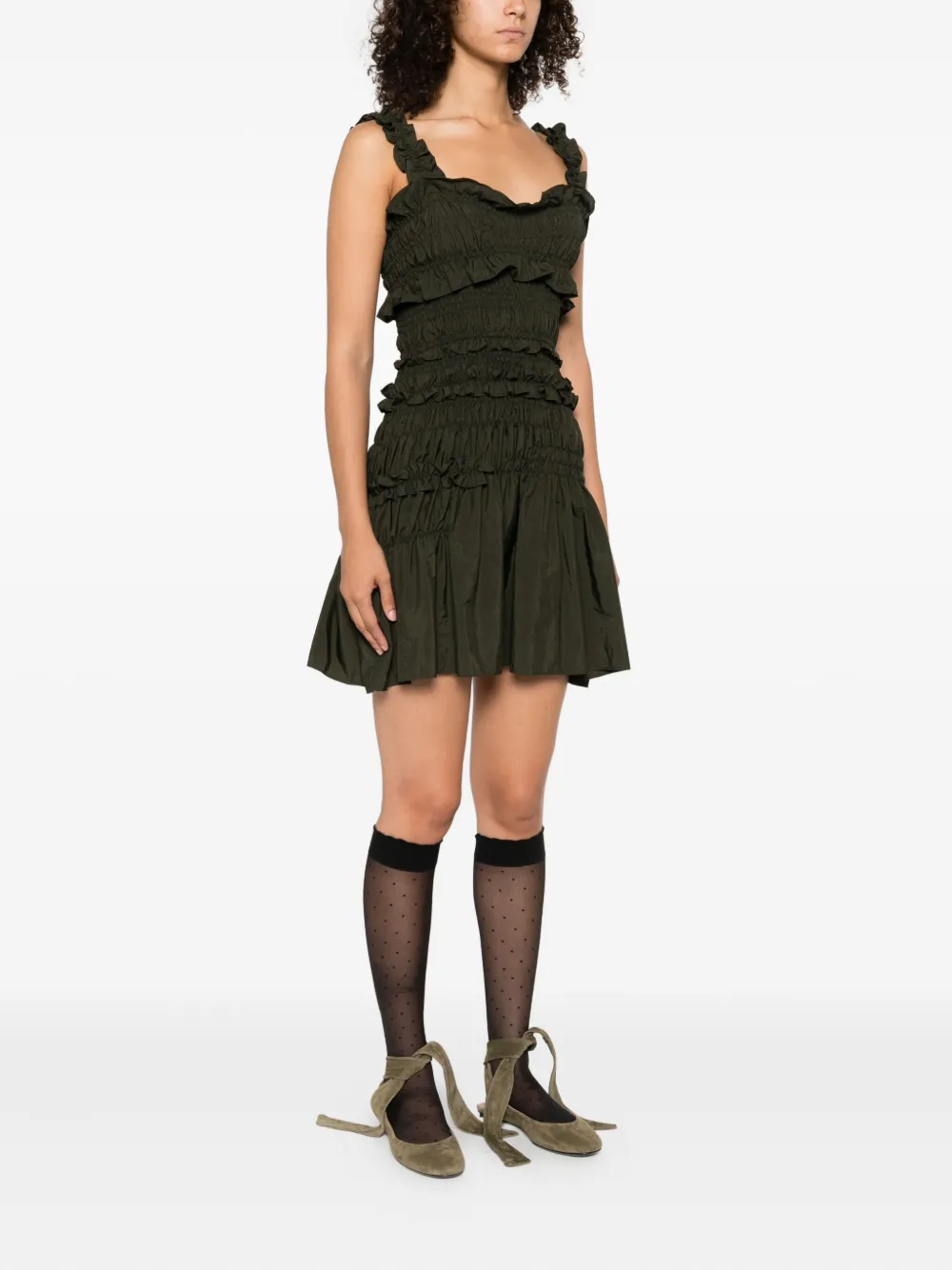Cecilie Bahnsen Oona mini dress Groen