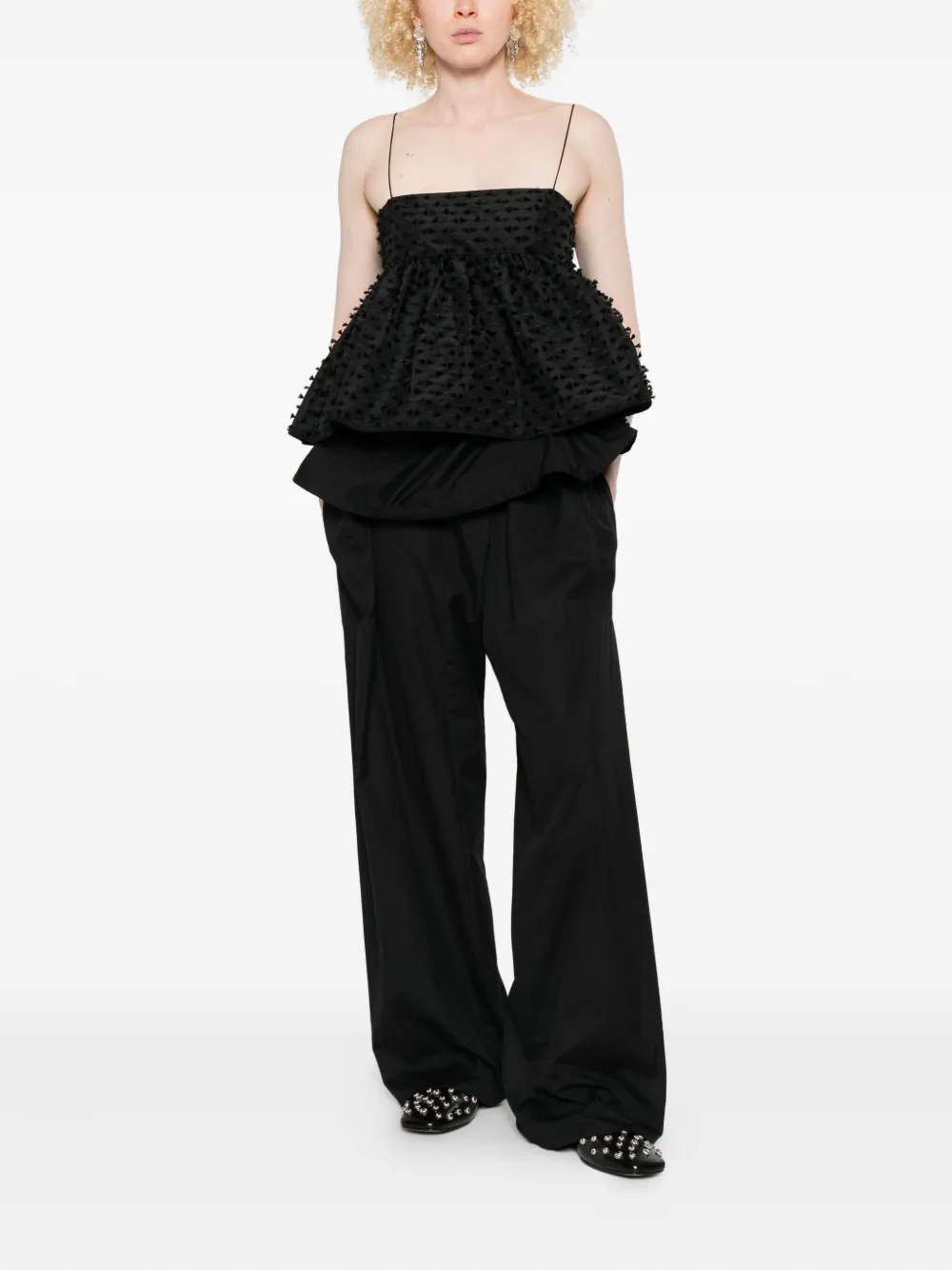 Cecilie Bahnsen Top met 3D-detail - Zwart