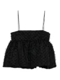 Cecilie Bahnsen 3D-detail top - Black