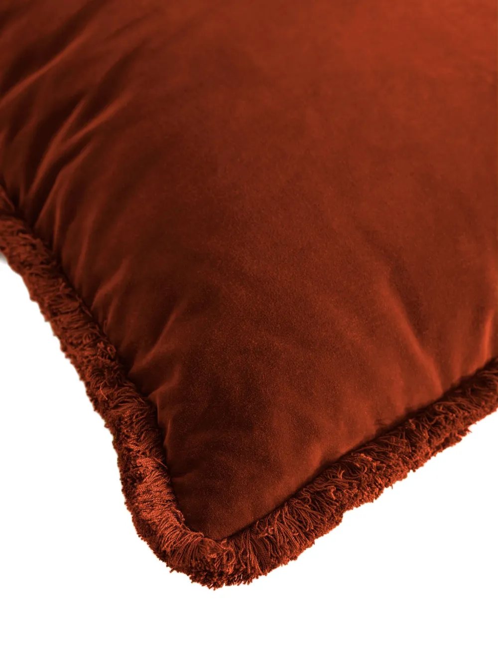 Soho Home Margeaux Fringed Square Cushion (50cm X 50cm) In Red