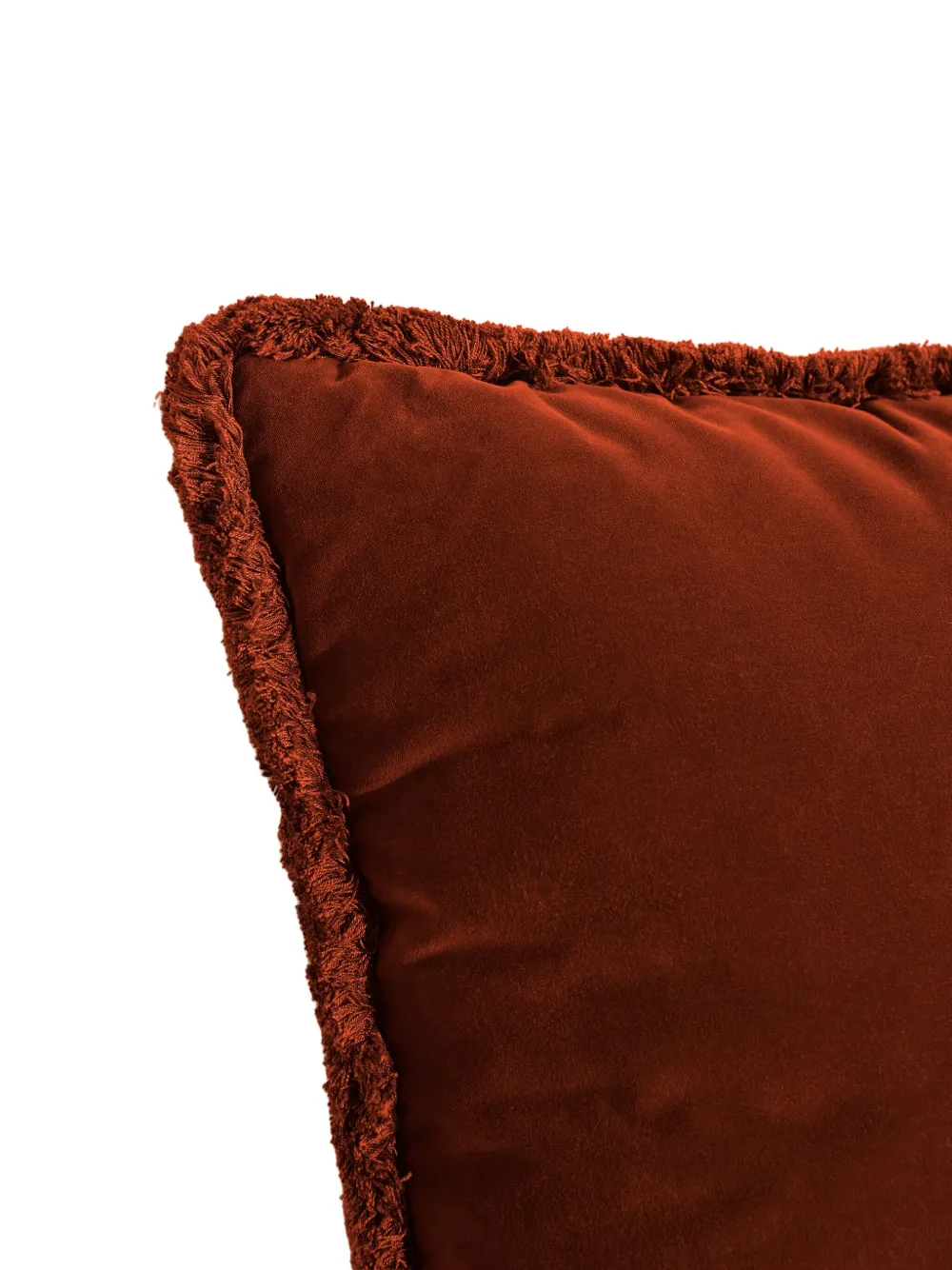 Soho Home Margeaux Fringed Square Cushion (50cm X 50cm) In Red