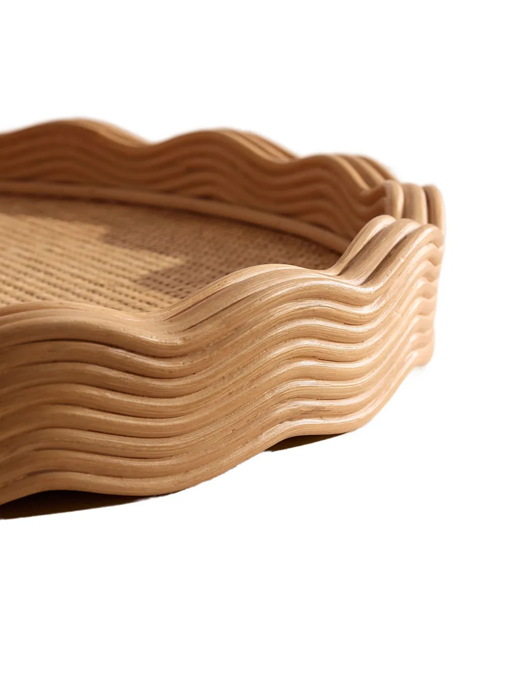 Soho Home Pangbourne Rattan Tray In Brown