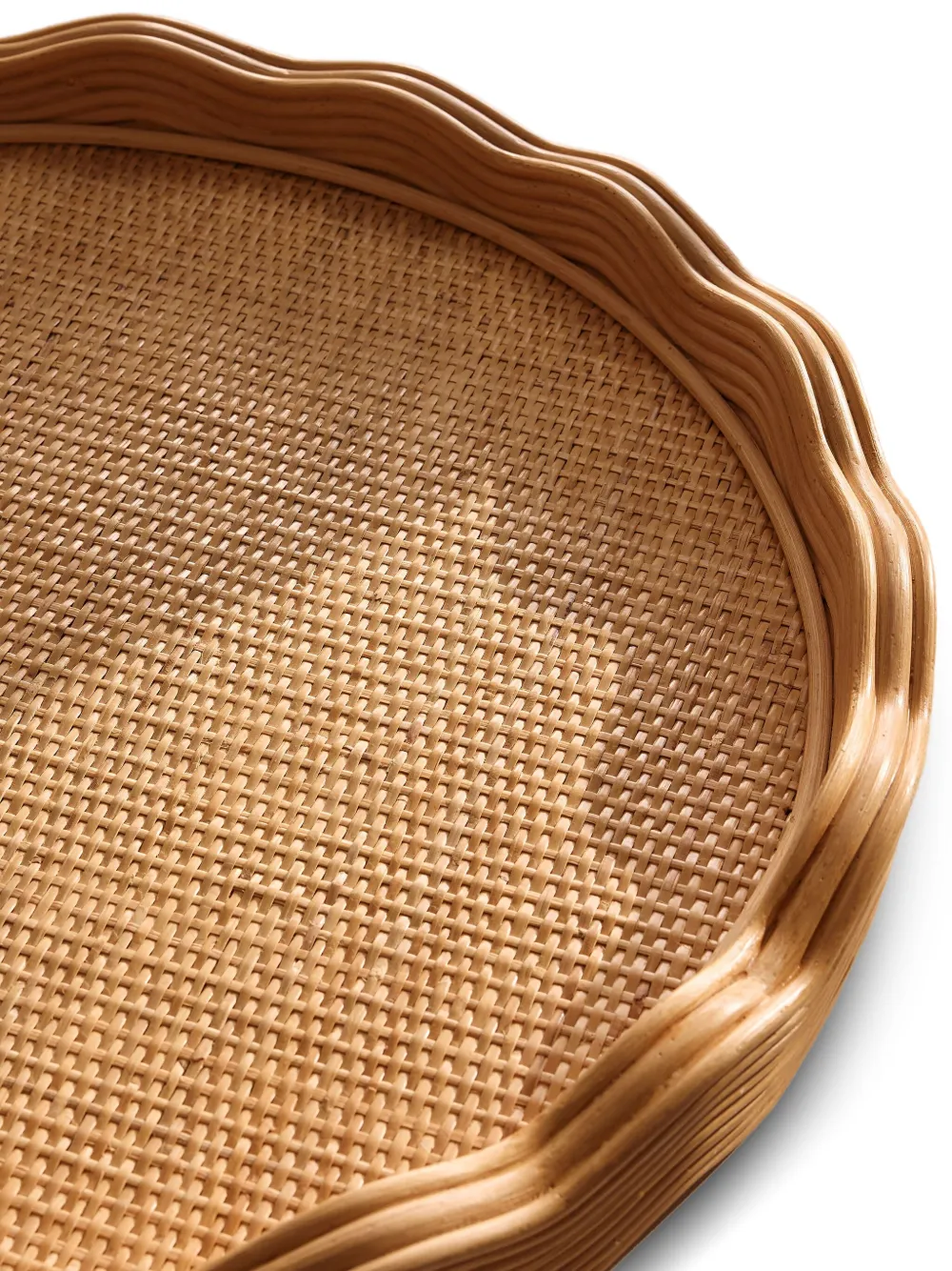 Soho Home Pangbourne Rattan Tray In Brown