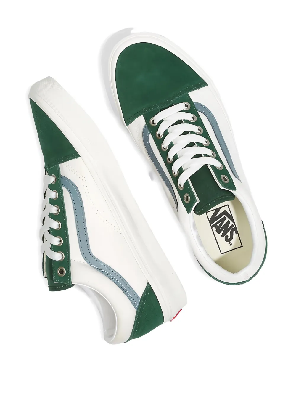 Vans Old Skool "White Green" sneakers Wit