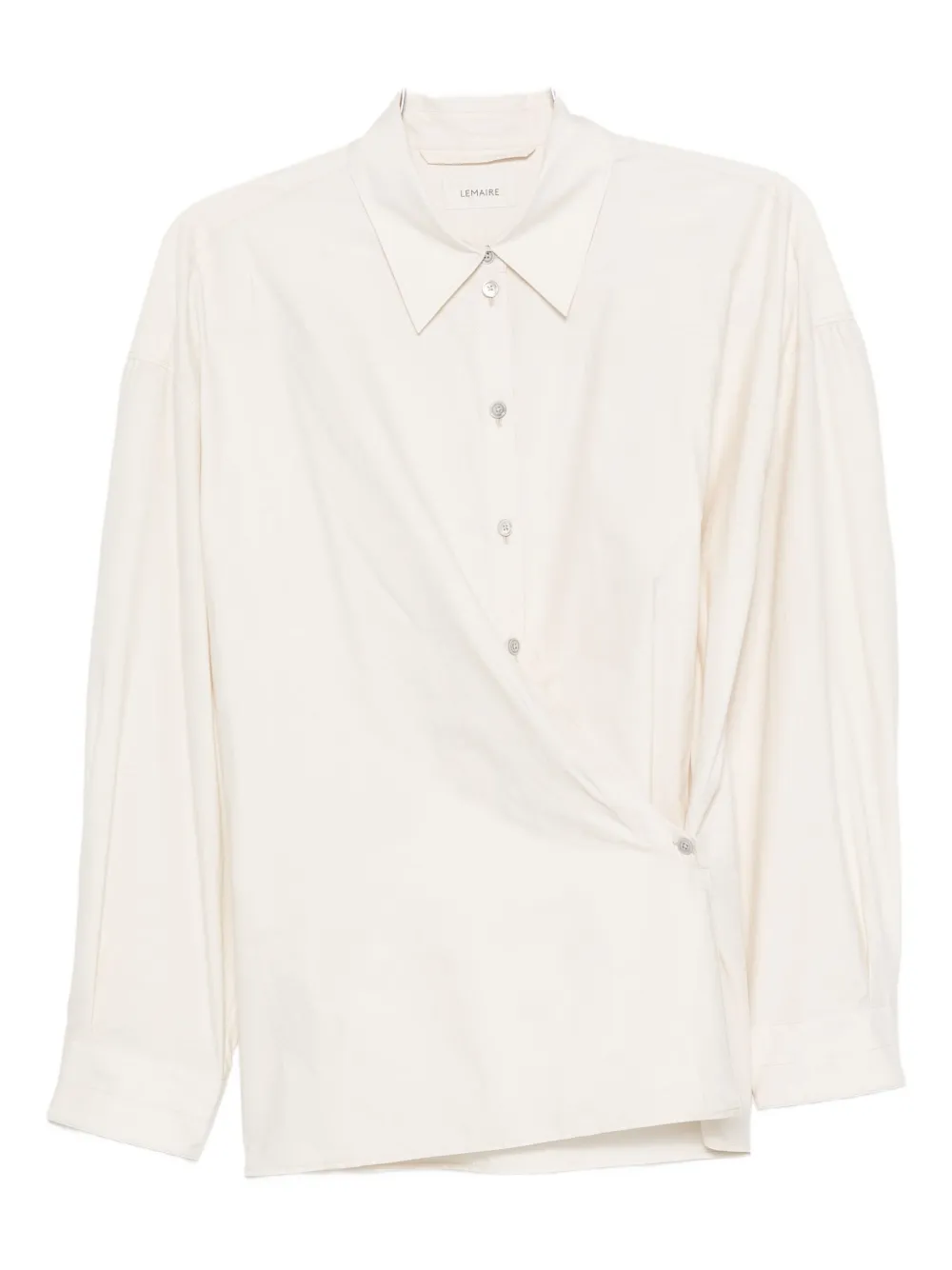 LEMAIRE classic-collar twisted shirt Beige
