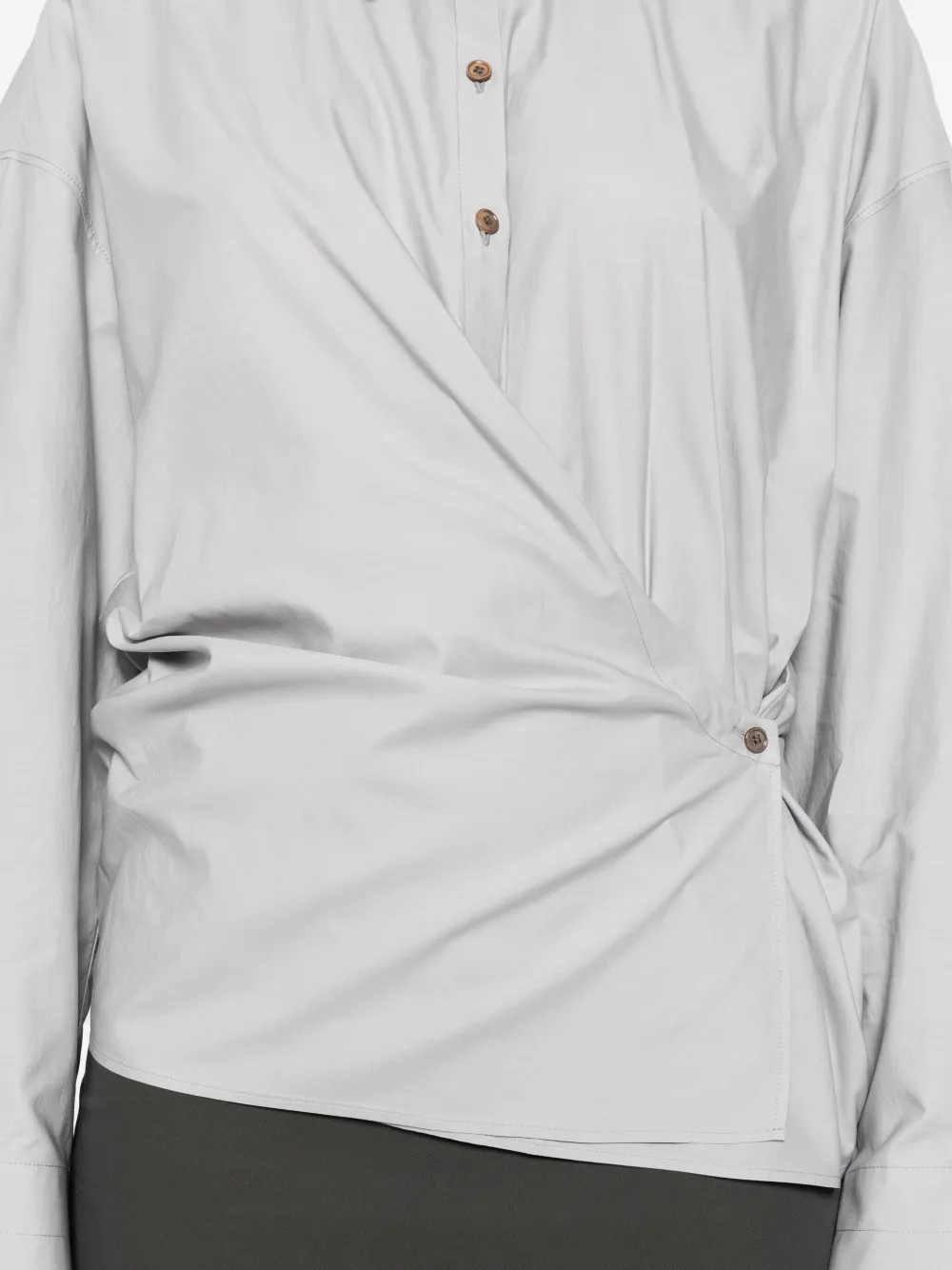 LEMAIRE classic-collar twisted shirt Grijs