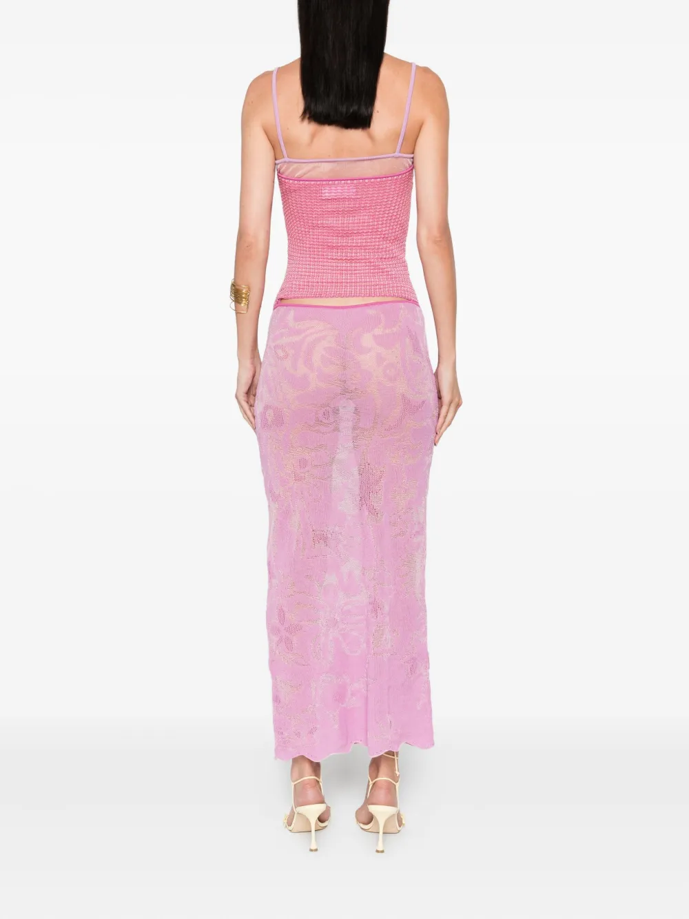 Roberta Einer Gebreide maxi-jurk Roze