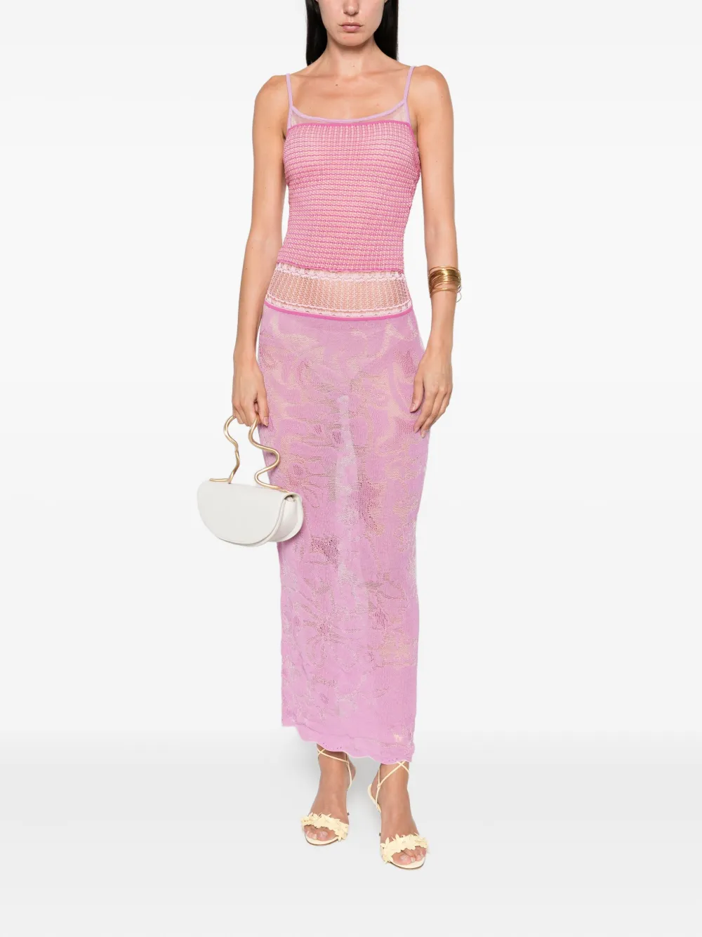Roberta Einer Gebreide maxi-jurk Roze