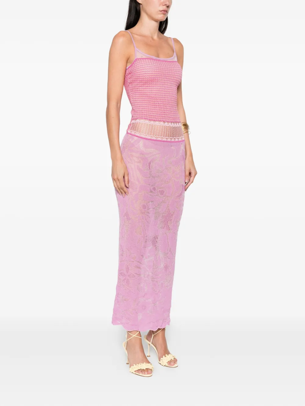 Roberta Einer Gebreide maxi-jurk Roze