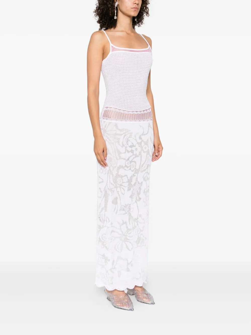 Roberta Einer Delicate maxi-jurk Wit