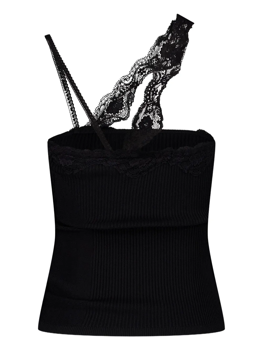 VAILLANT STUDIO ribbed one-shoulder top | Black | Image 1