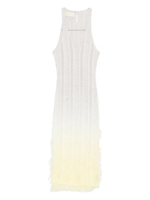 Roberta Einer Angel plunge-neck ombré midi dress