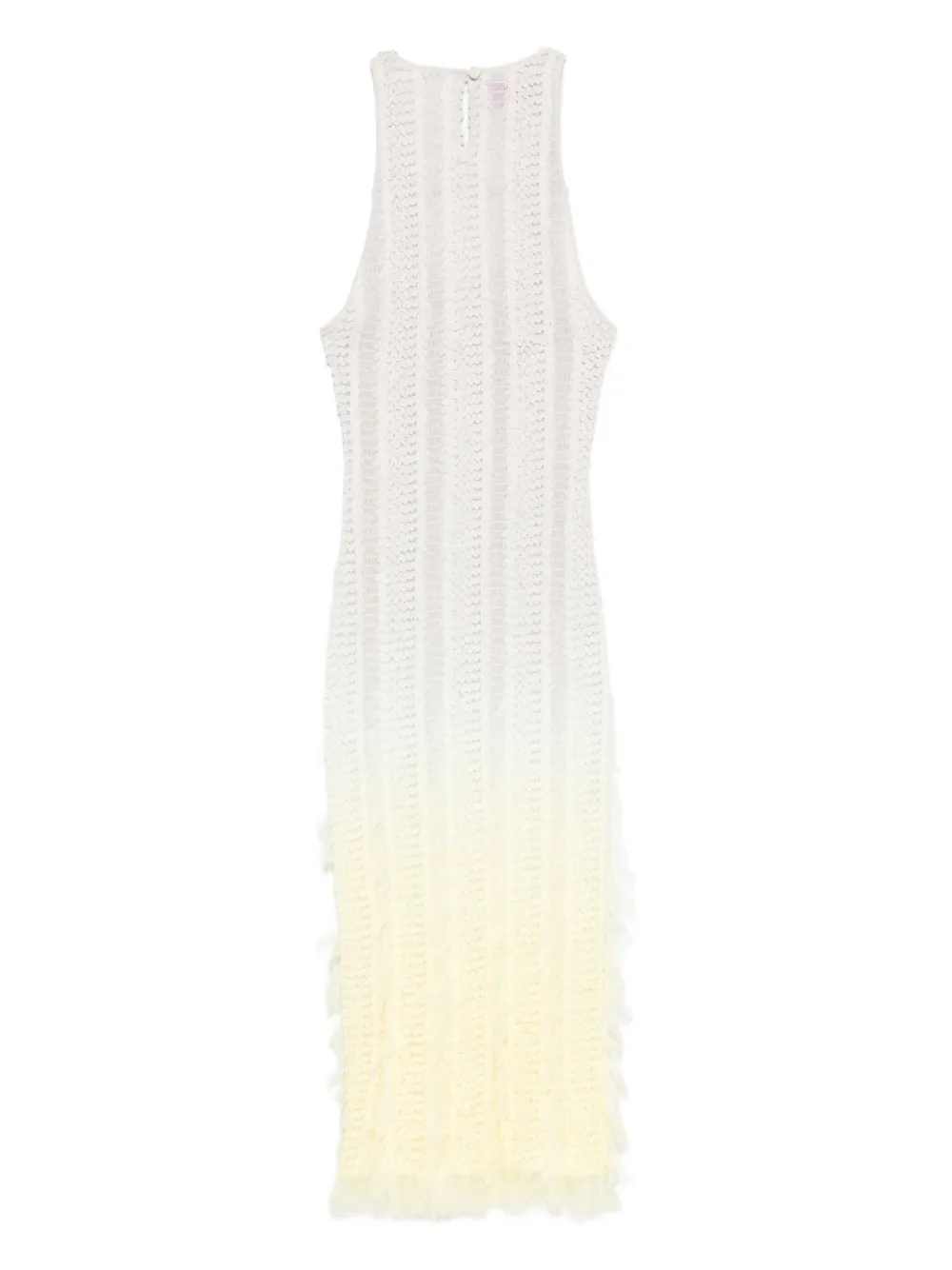 Roberta Einer Angel plunge-neck ombré midi dress - Geel