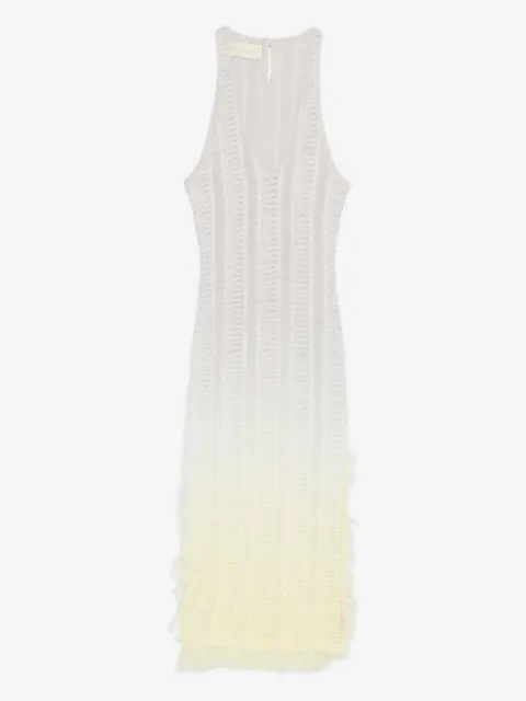 Roberta Einer Angel plunge-neck ombré midi dress