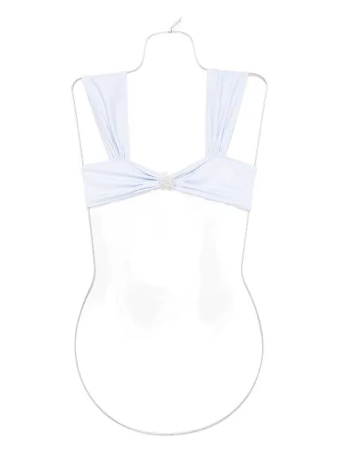 Roberta Einer floral-appliqué bikini top