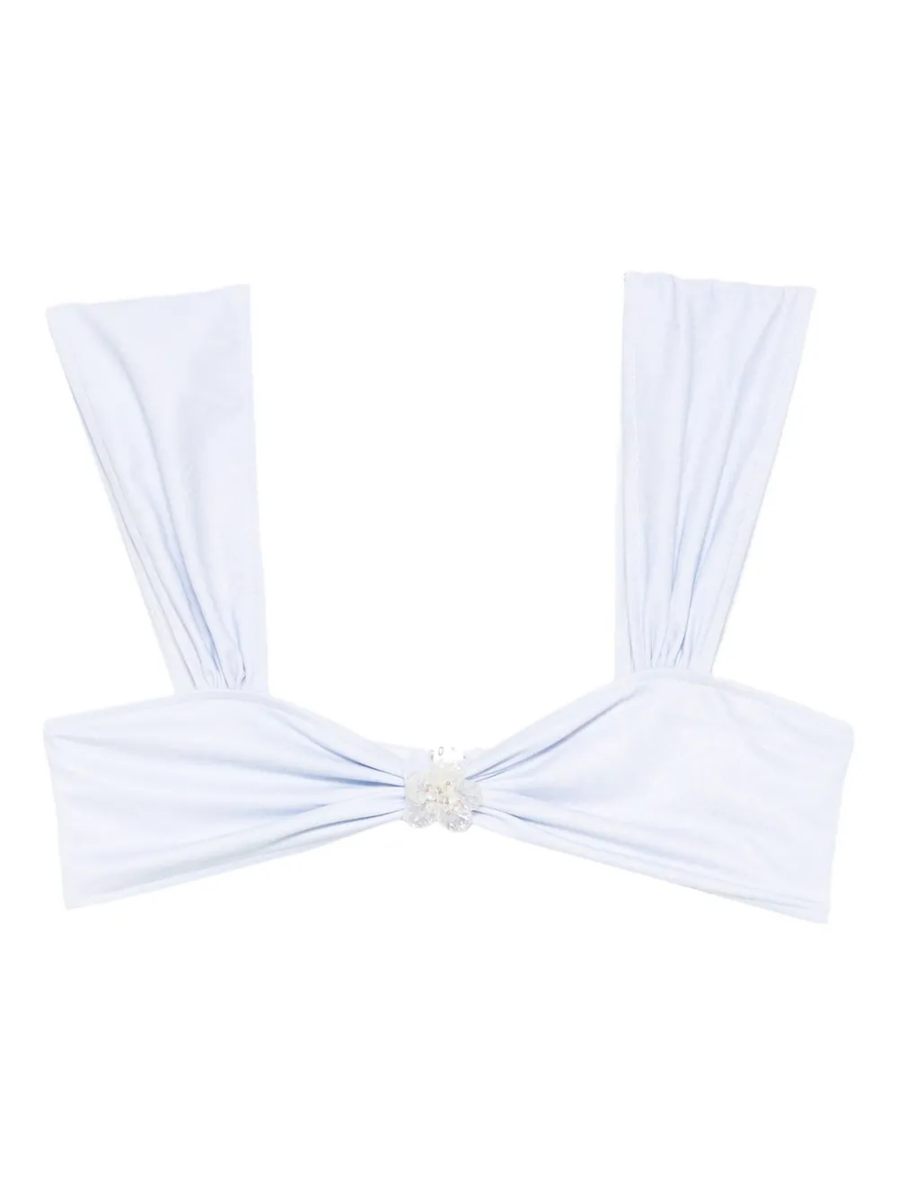 Roberta Einer Bikinitop met bloemenpatch Blauw