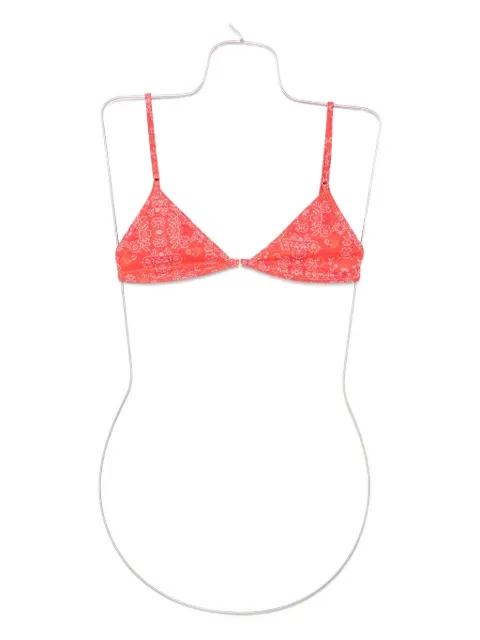 Roberta Einer floral-print triangle bikini top
