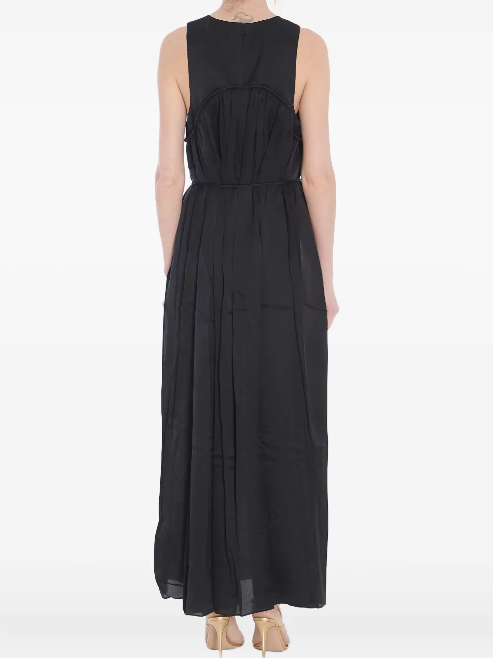 ZIMMERMANN Balance Swing geplooide maxi-jurk met uitgesneden details Zwart