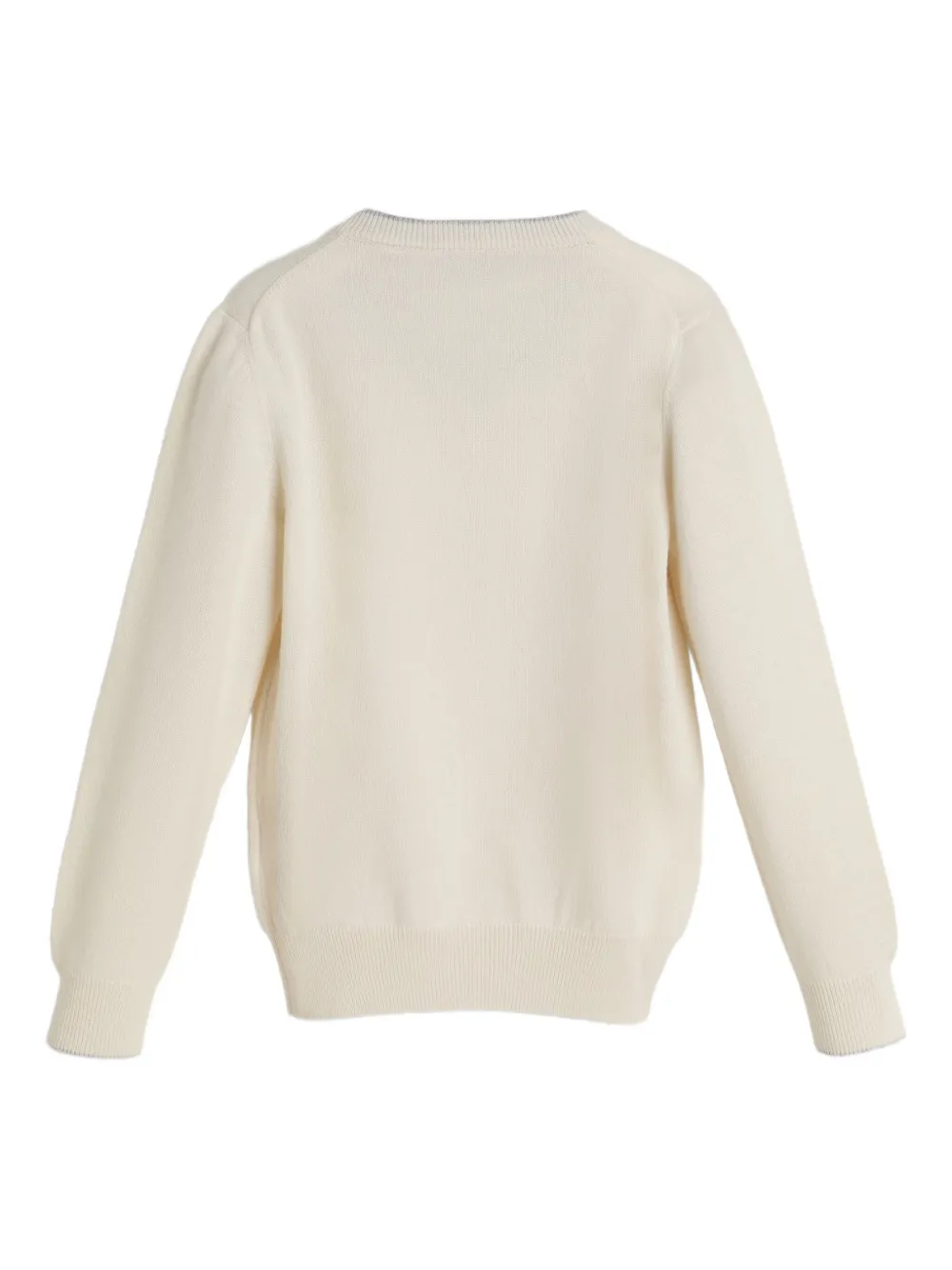 Brunello Cucinelli Kids V-neck cashmere sweater Beige