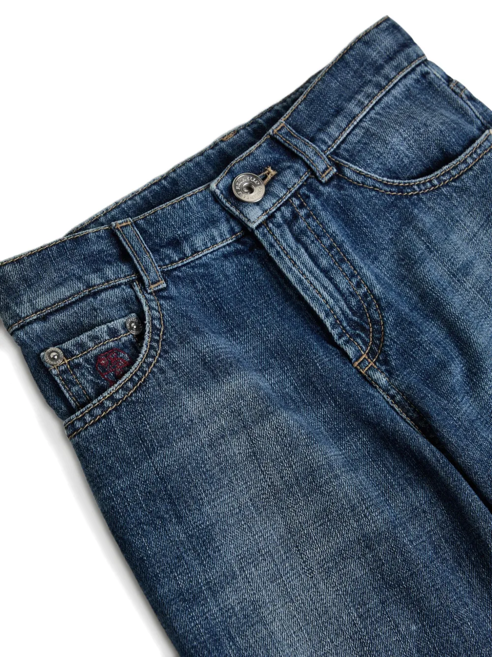 Brunello Cucinelli Kids cotton jeans Blauw