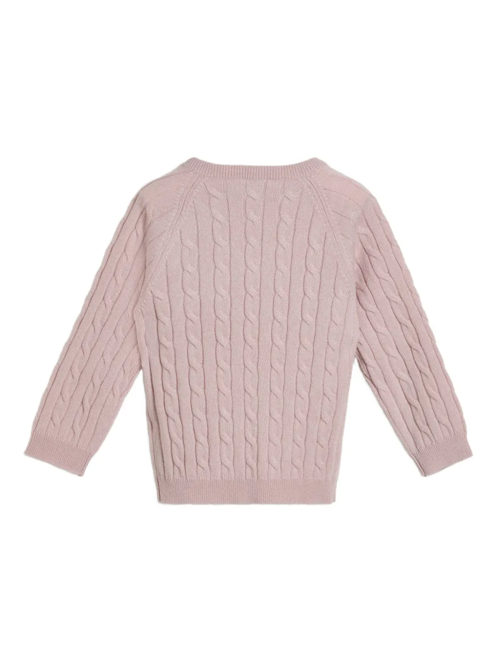 Brunello Cucinelli Kids cable-knit teddy-applique knitwear Roze