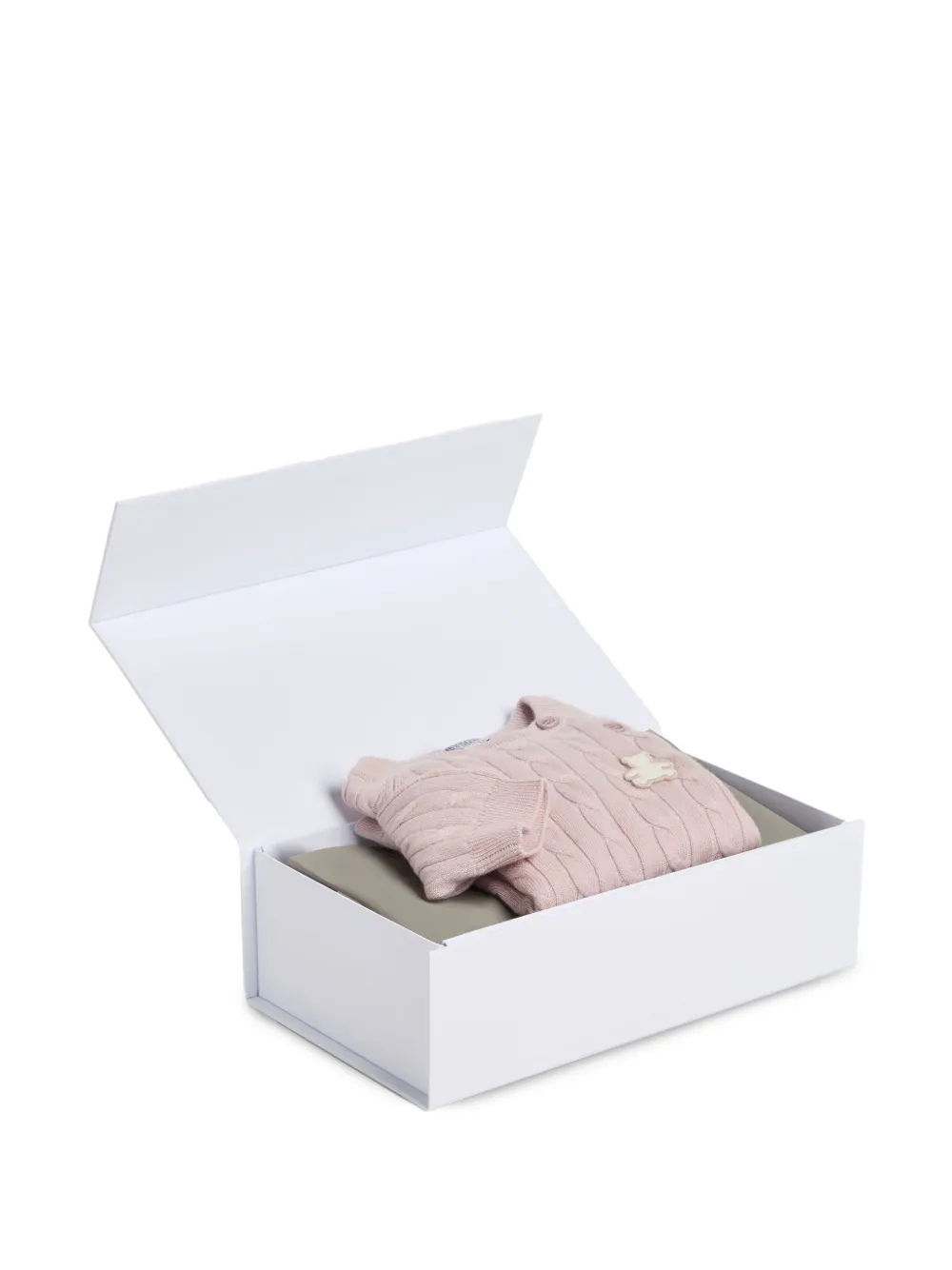 Brunello Cucinelli Kids cable-knit teddy-applique knitwear Roze