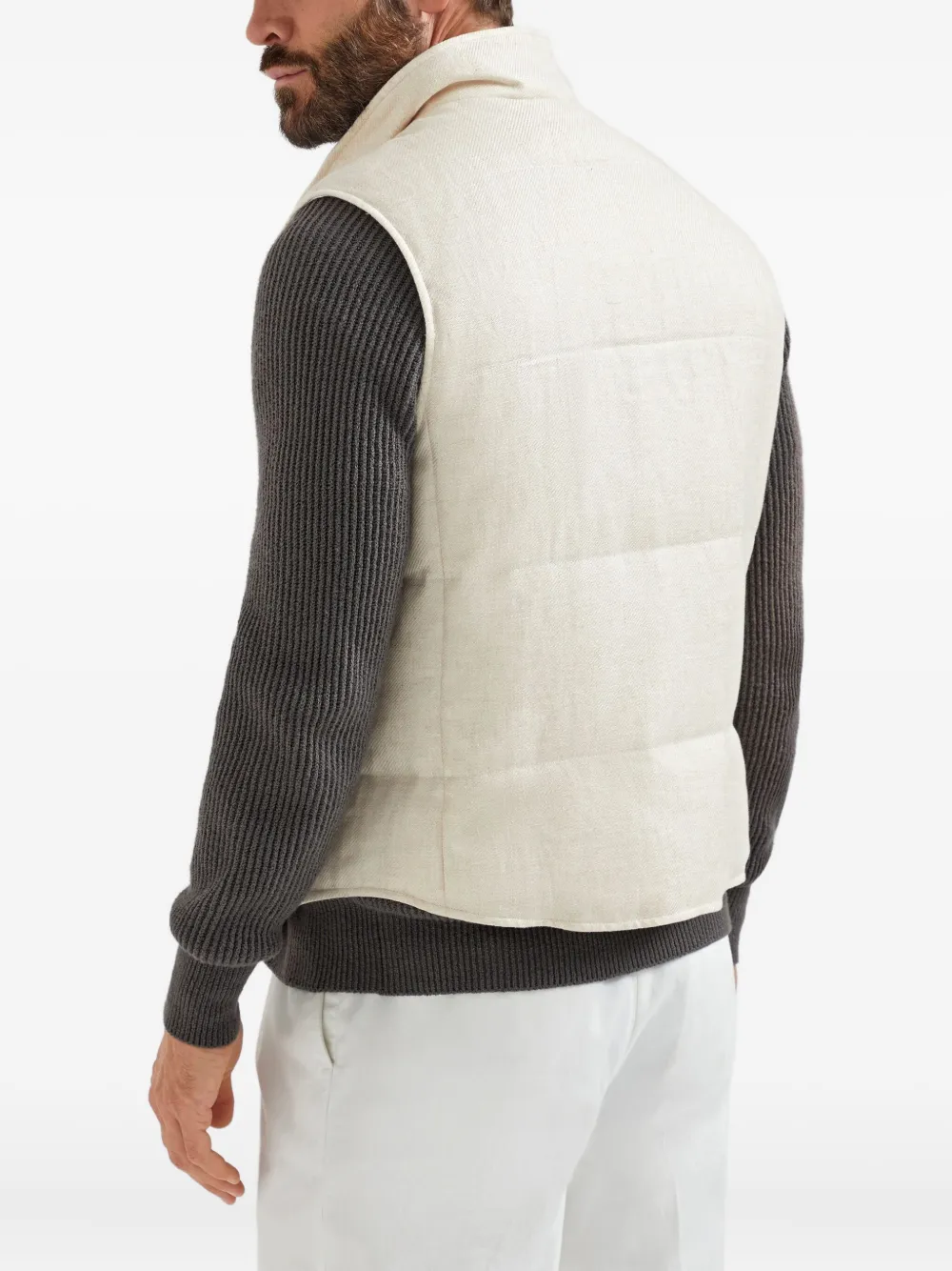Brunello Cucinelli Bodywarmer met knopen Wit