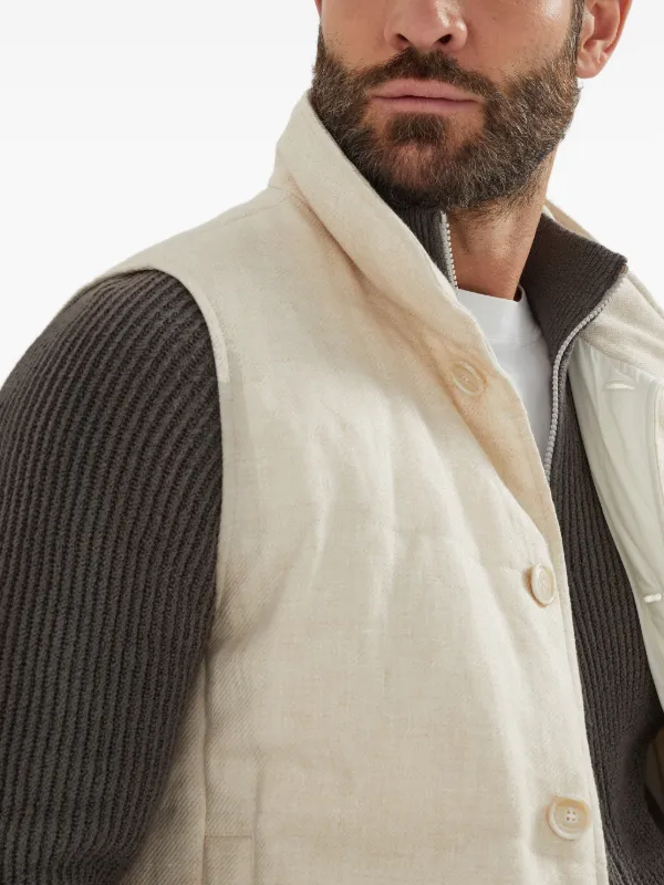 【関税&送料込】Brunello Cucinelli Gilet Brunello Cucinelli Down-Filled Padded Gilet | Harrods US