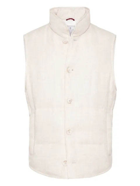 Brunello Cucinelli button-up padded gilet