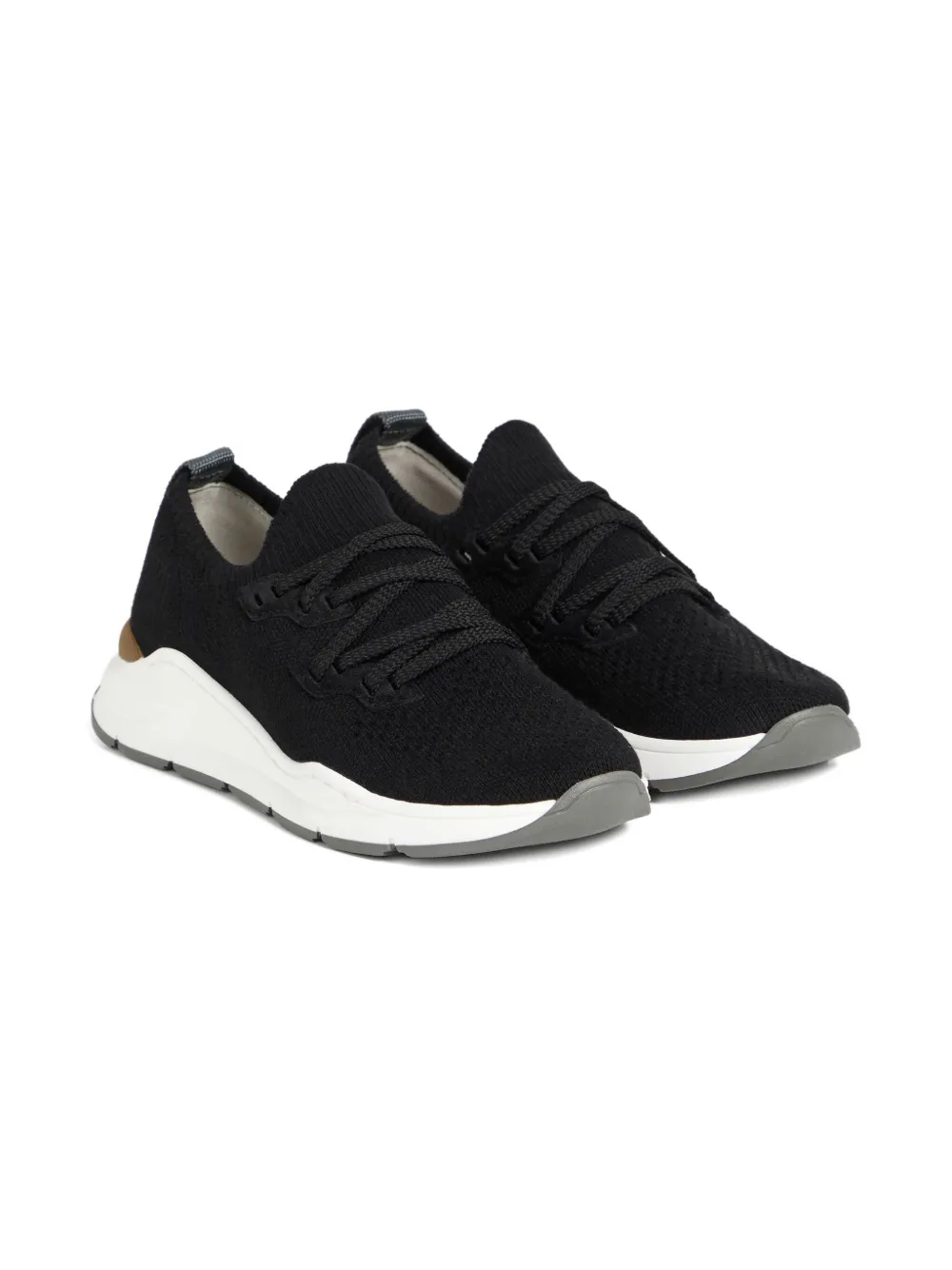 Brunello Cucinelli Kids lace-up sneakers Black