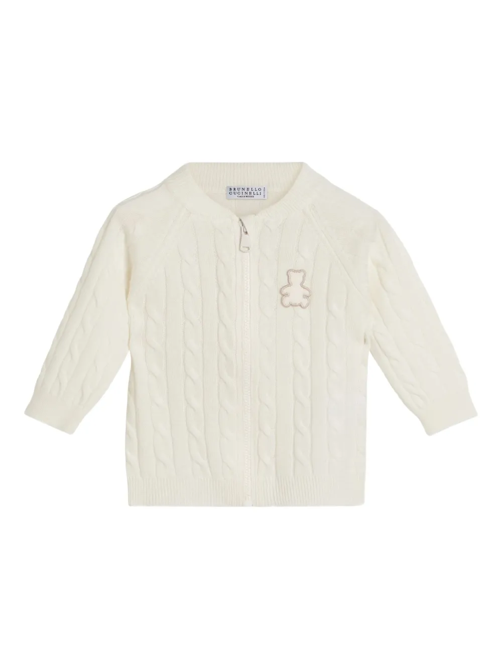 Brunello Cucinelli Kids cable-knit cardigan Wit