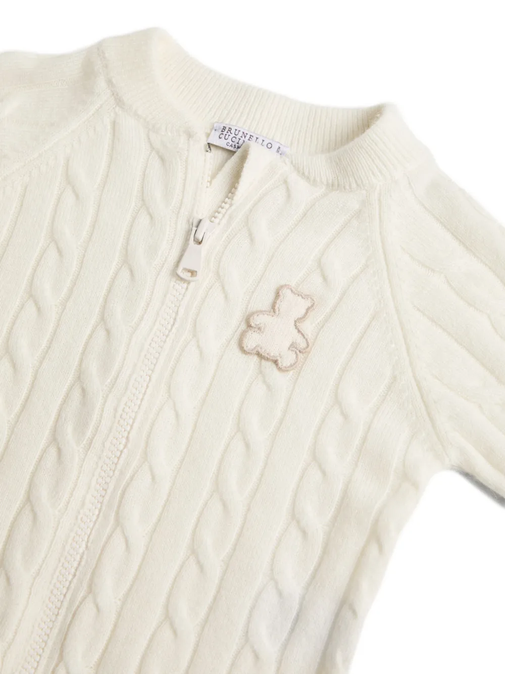 Brunello Cucinelli Kids cable-knit cardigan Wit