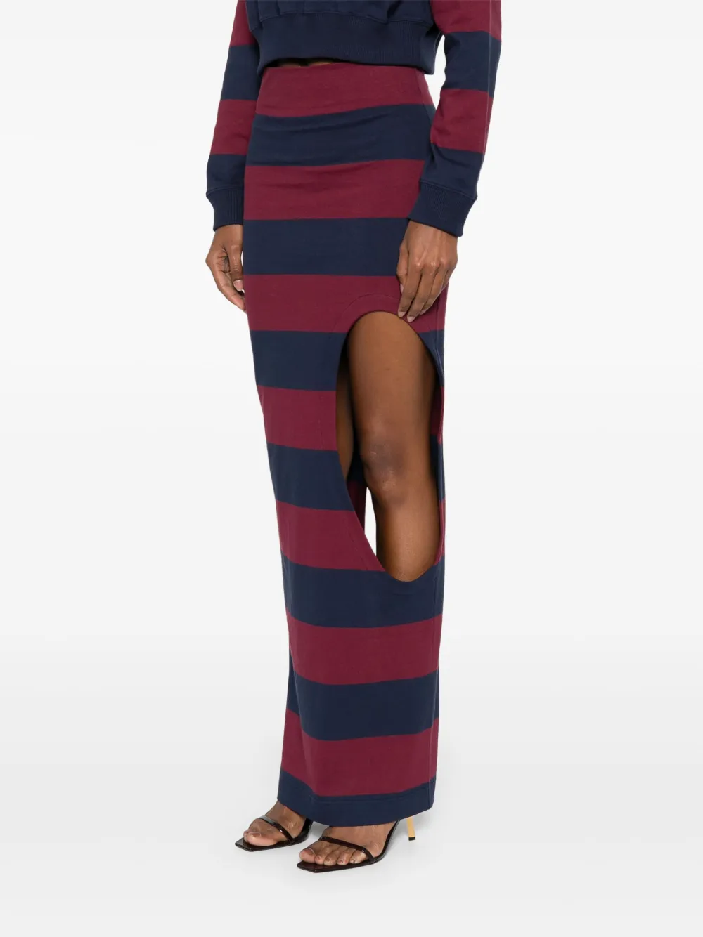 A.W.A.K.E. STRIPED MAXI SKIRT