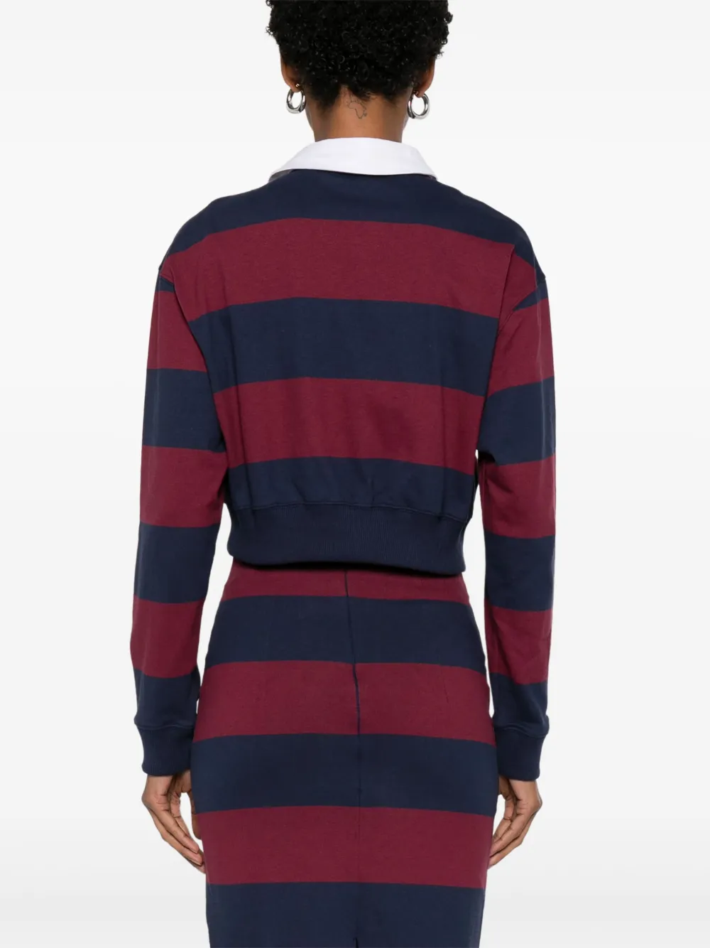 A.W.A.K.E. Mode striped polo top - Blauw