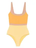 LAURA-URBINATI two-tone swimsuit - Yellow