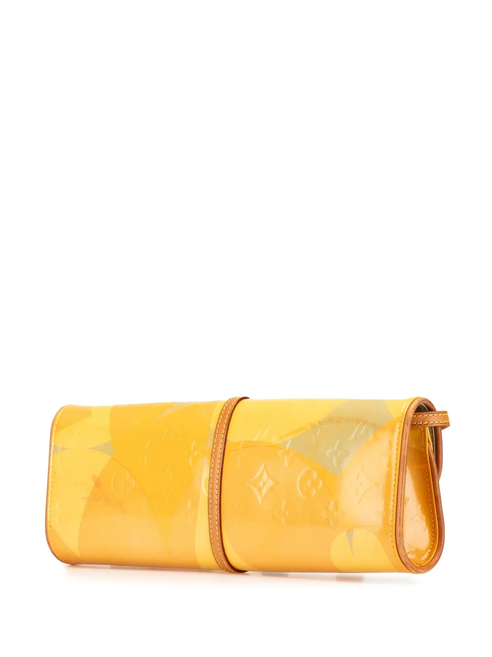 Pre-owned Louis Vuitton 2000 Monogram Vernis Fleurs Pochette Crossbody Bag