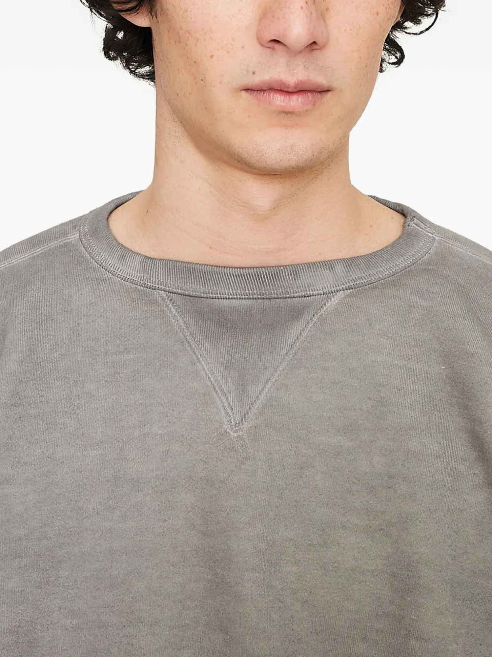 Taiga Takahashi Garment-dyed Sweatshirt In Gray