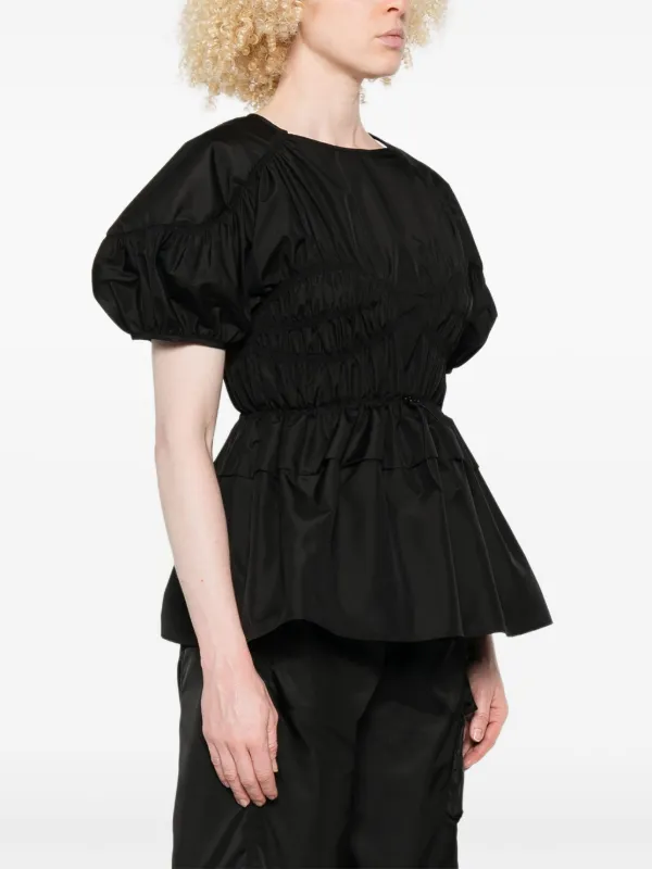 Tシャツ・カットソー CECILIE BAHNSEN Black tech fabric Brooklyn top Cecilie Bahnsen Brooklyn Top | Black | FARFETCH
