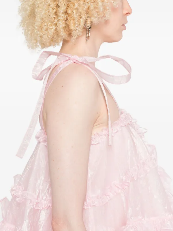 Cecilie Bahnsen Cristina ミニドレス | ピンク | FARFETCH JP