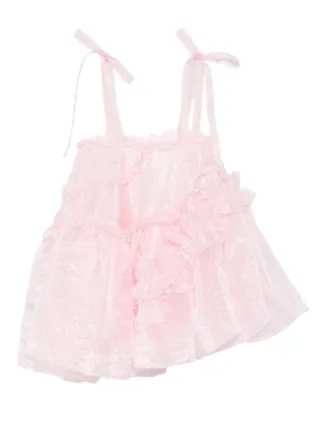 Cecilie Bahnsen Cristina ミニドレス | ピンク | FARFETCH JP