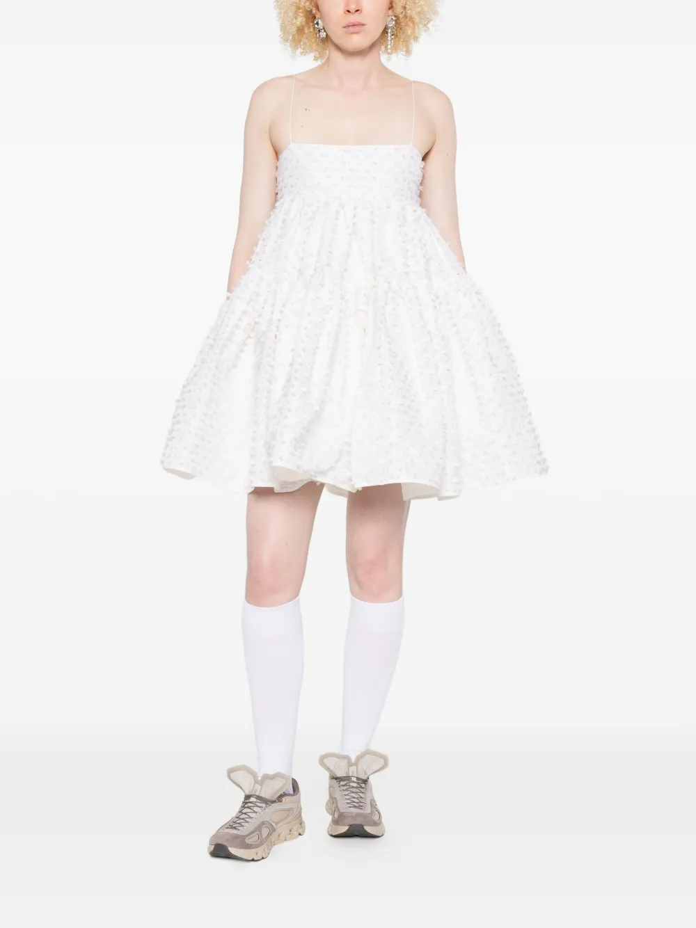 Cecilie Bahnsen Oberra mini-jurk - Wit