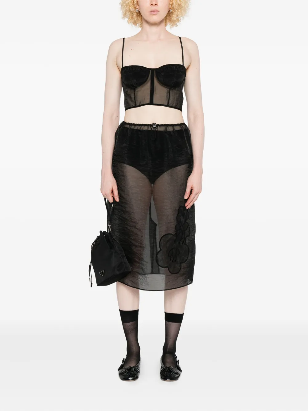 Cecilie Bahnsen Bambi pencil skirt - Zwart
