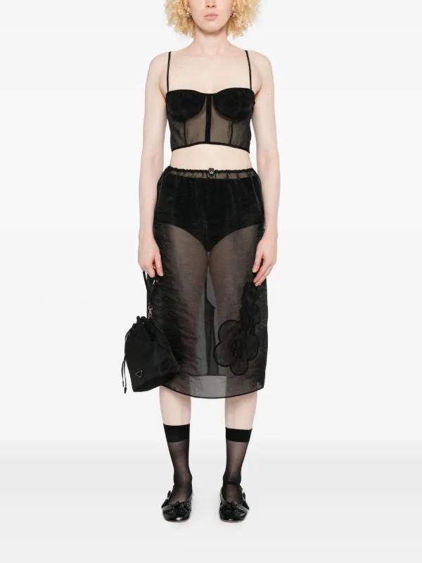 【Cecilie Bahnsen】BAMBI SKIRT Cecilie Bahnsen Bambi Pencil Skirt | Black | FARFETCH TW