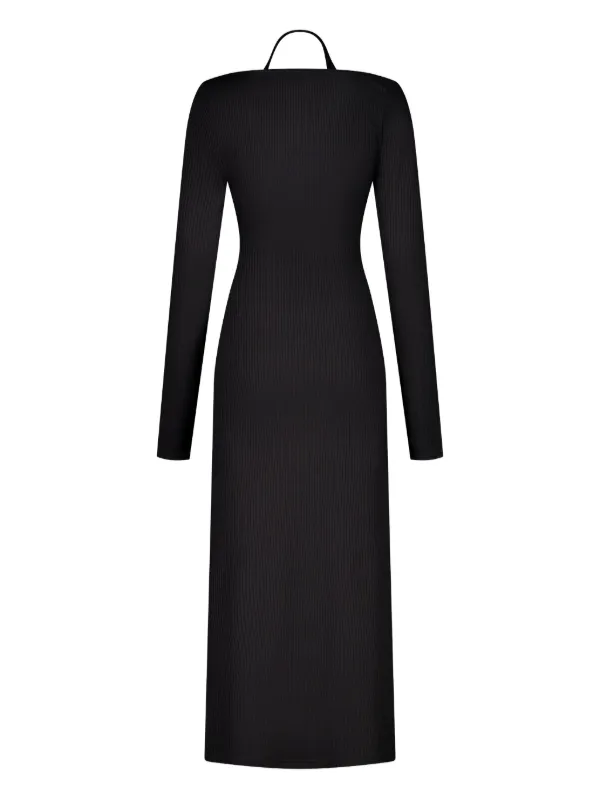 VAILLANT STUDIO Vestido De Canalé Con Botones y Manga Larga